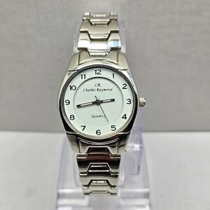 Womens Charles Raymond Silver Tone Quartz Watch New Battery V099BL